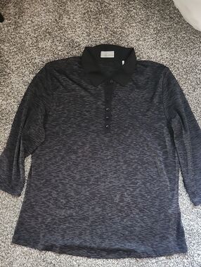 Callaway Women's Black Opti-Dri Golf Polo 3/4 Sleeves Size XL
